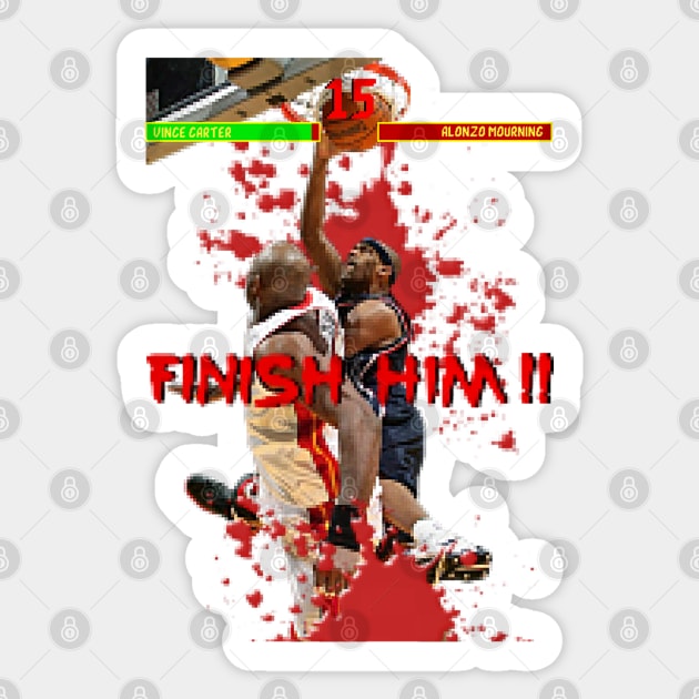 Finish Him! Vince Carter Sticker by krisb_pix